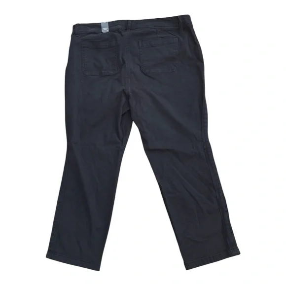 NWT TORRID Crop Aviator Skinny Stretch Twill Mid-Rise Black Pant - Picture 5 of 10